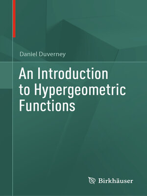 cover image of An Introduction to Hypergeometric Functions